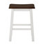Ensemble 4 pièces de table et chaises de bar industrielles - ensemble de salle à manger pour petit déjeuner brun antique blanc, conception peu encombrante (rangement de chaises sous la table), surface en grain de bois de haute qualité, pour le salon / salle à manger / salle de jeux