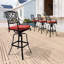 Tabouret de bar pivotant en aluminium 29,65 po avec coussin Sunbrella® Kenya-1379914861
