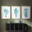 Watercolor House Plant I - Impression sur mesure encadrée de qualité supérieure - 3 pièces-783877831-783877818