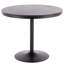 Ensemble de salle à manger industriel noir 5 pièces avec plateau en bois et chaises, hauteur fixe, aspect fuseau métallique, chaises