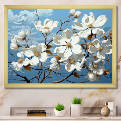 " White Blue Dogwood Delight II "