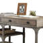 Bureau Seybert en chêne vieilli et argent antique 92325