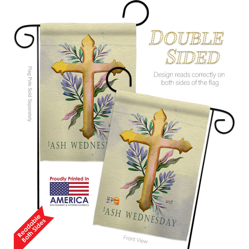 Double Sided 18.5 in. H x 13 in. W Polyester Flag set