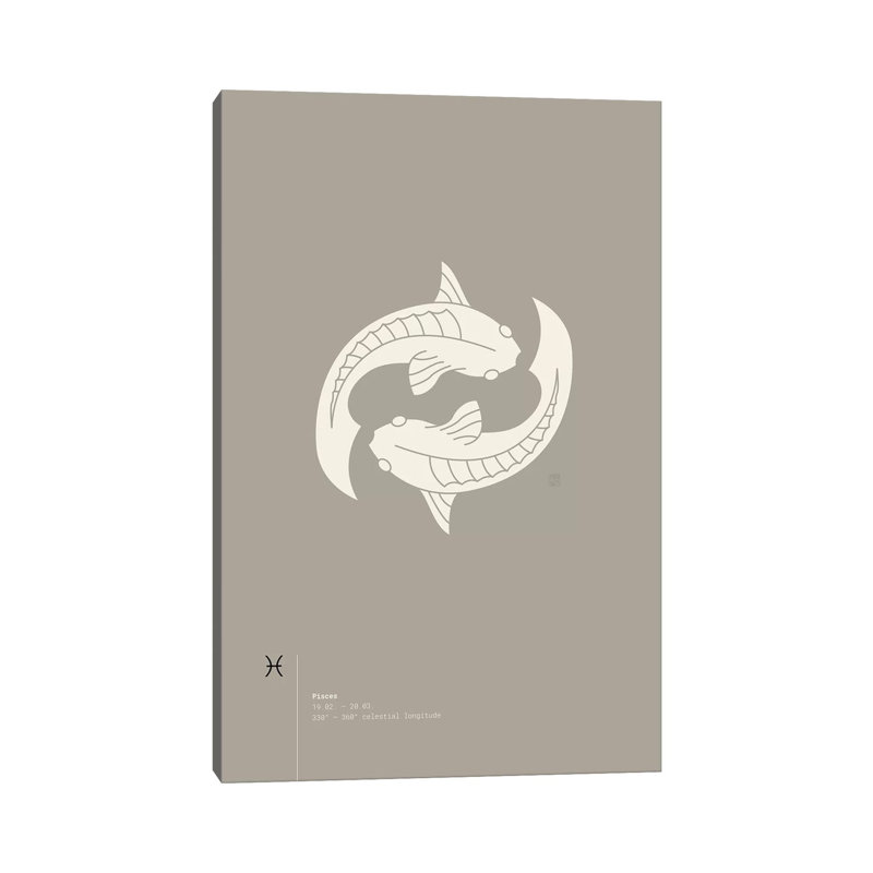 Pisces by Thoth Adan - Wrapped Canvas Print, 66.04 cm H x 45.72 cm W