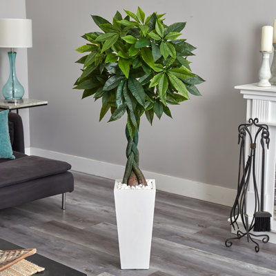 Arbre à feuillage artificiel 66" dans un pot de fleurs