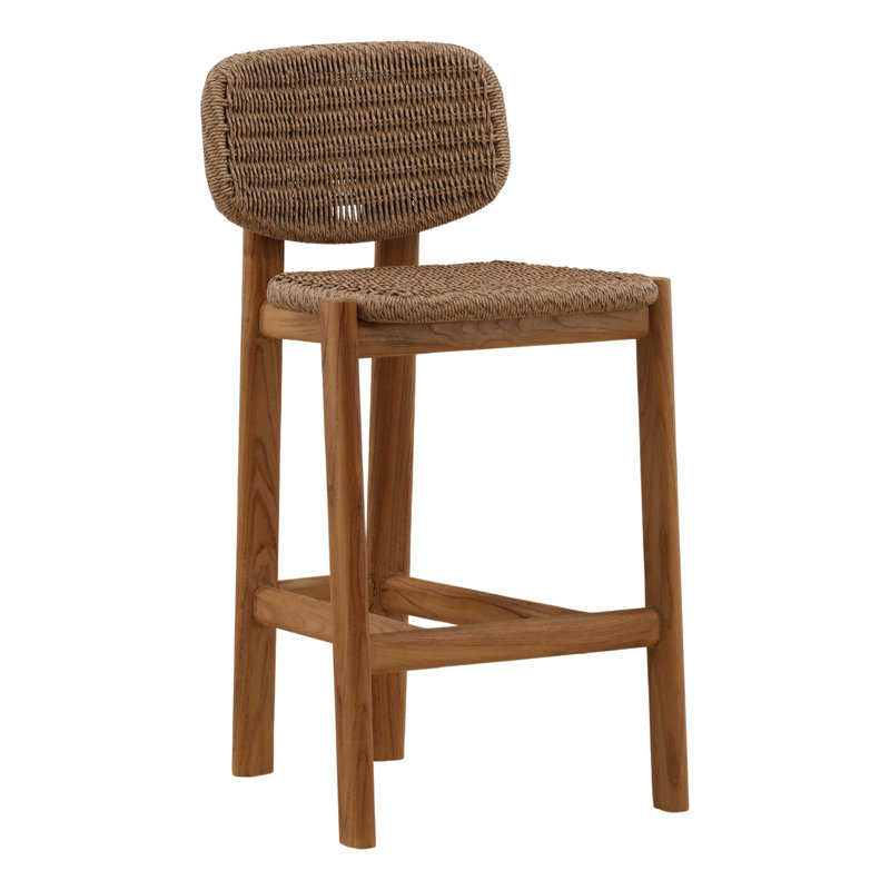 Alva Outdoor Counter Stool Light Brown