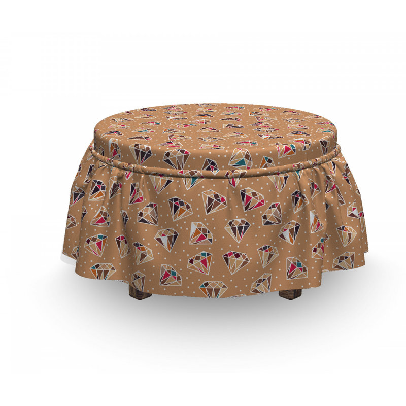Housse pour repose-pieds diamond shapes