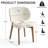 20.1" Extra Wide Upholstered Dining Chair, Side Chair with High Wingback, Armless Vanity Chair With Solid Wood Legs For Dining Living Room Vanity Office, Beige, Set of 6-68710396-68710391