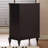 Black Solid + Manufactured Wood Accent Cabinet