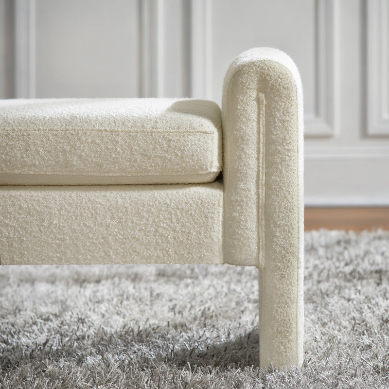 Banc rembourré Millwood, H 24,2 po x l 48,8 po x P 17,3 po