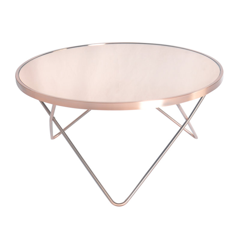 Jolene Cross Legs Coffee Table, Copper