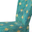 Chaise d'appoint rembourrée à motifs turquoise et dorée scintillante