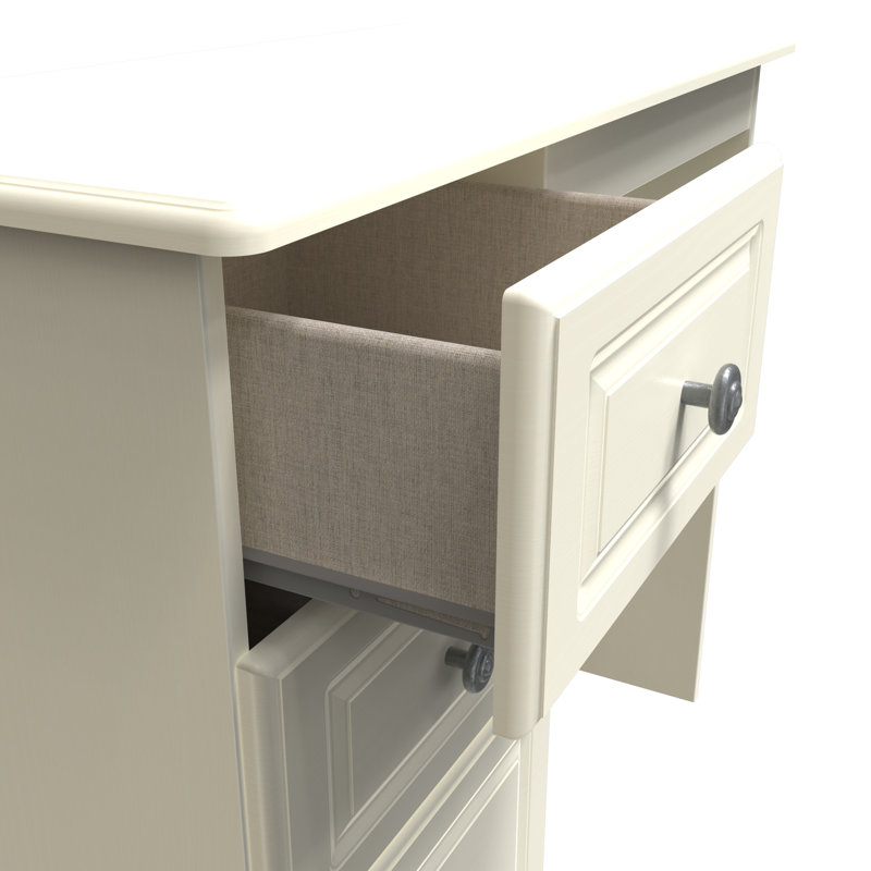 Fully Assembled Argyle Dressing Table, Cream