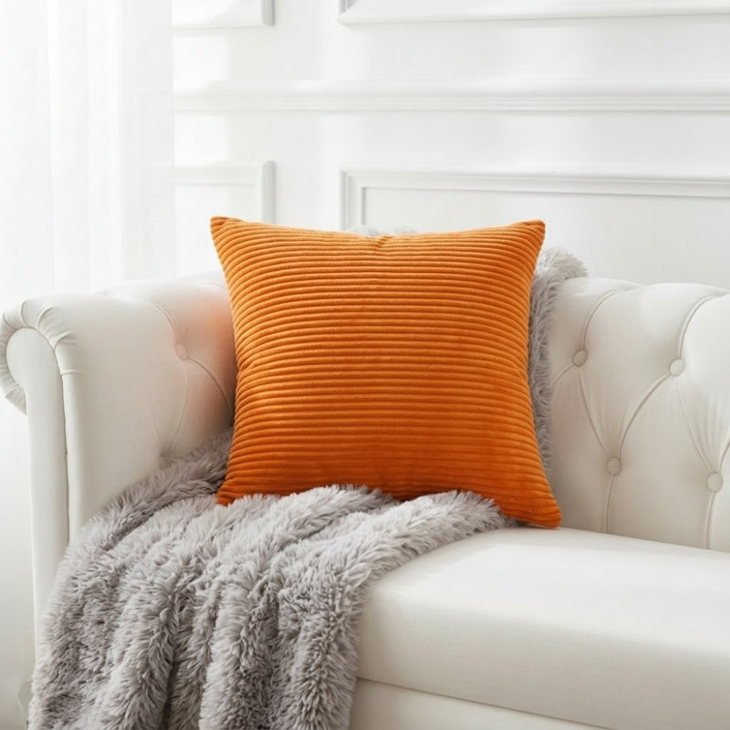 Pack Of 1 Corduroy Square Scatter Cushion Cover
