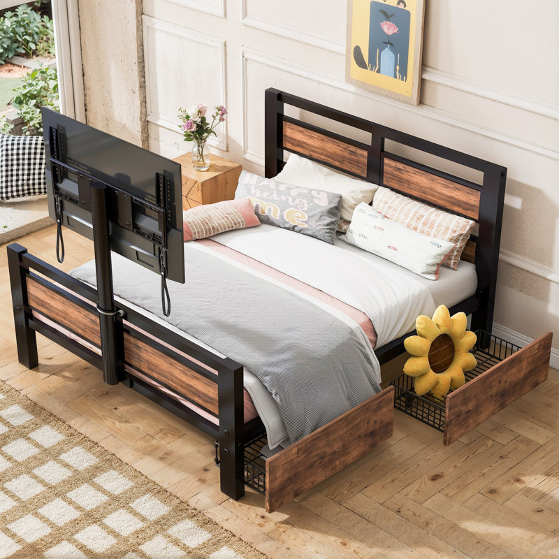 Twin Size Metal Platform Bed