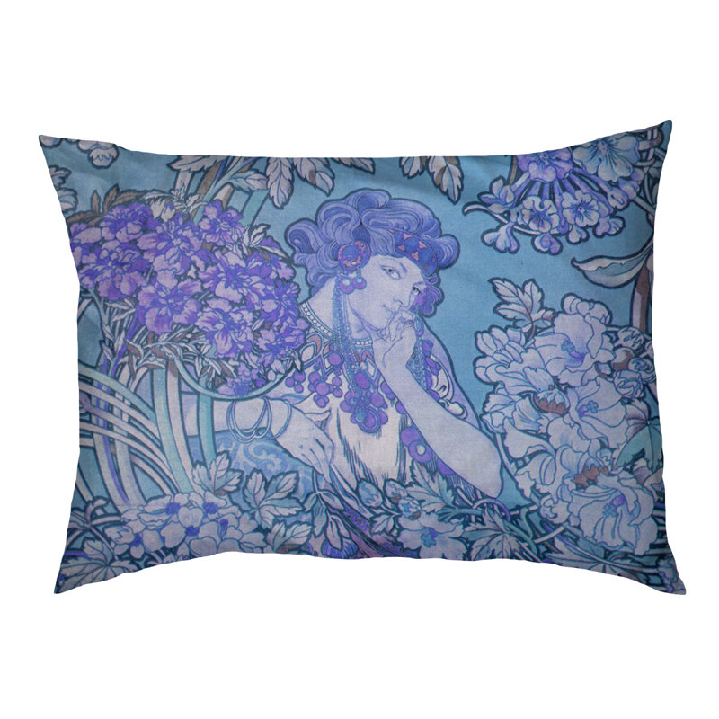 Coussin Spillers, Petit (L 29,5 po x l 19,5 po), Bleu