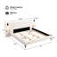 Lit tapissier Boucle avec lumières et tablettes pour le décor de la chambre à coucher en tissu d'ameublement, pratique pour la lecture-655719357-655719329