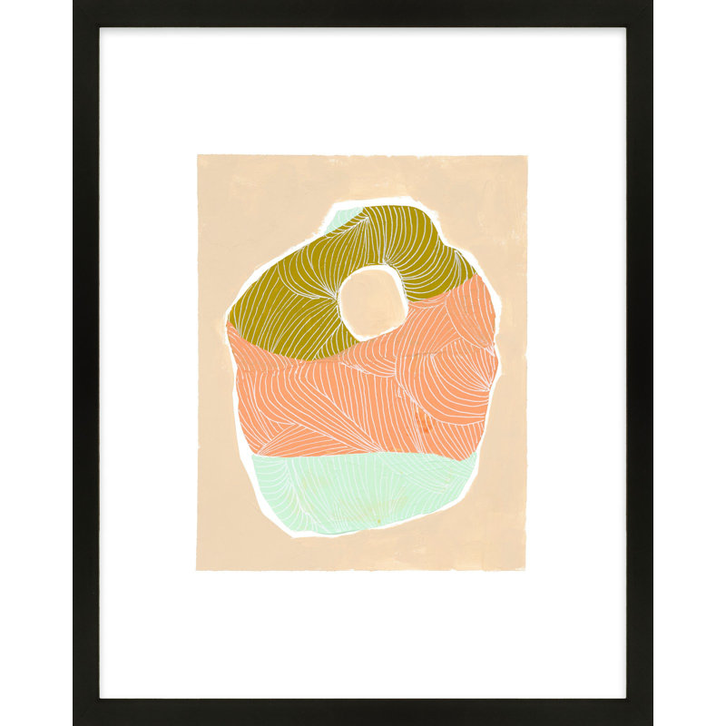 Undulations 2 By Andrea Stokes - Framed Wall Art, 25" H x 20" W, Black Framed