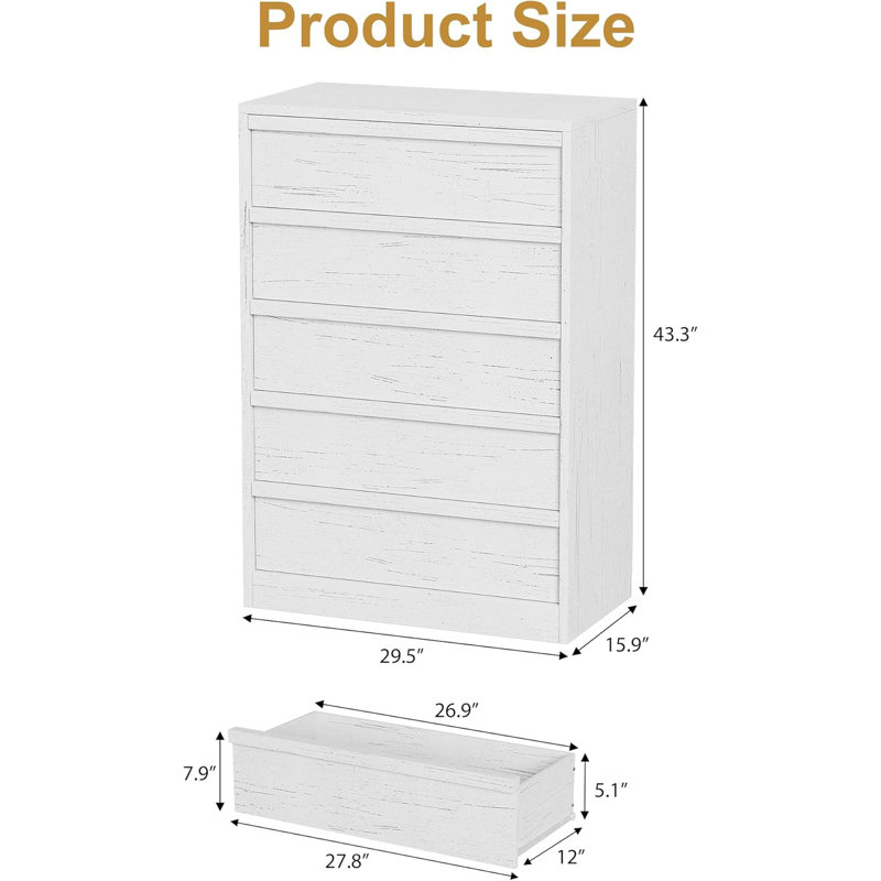 5 Drawer 74.9Cm W Chest