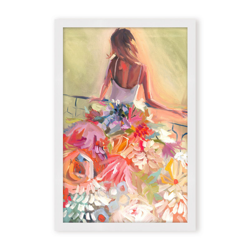Nature Inspired Blossom Reverie: The Enigmatic Backdrop, 30" H x 24" W x 2.375" D, Black, Framed Canvas