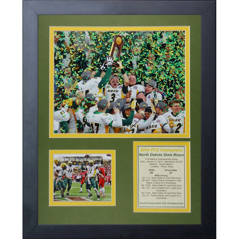 Souvenirs encadrée north dakota state université bison 2014 fcs national champions