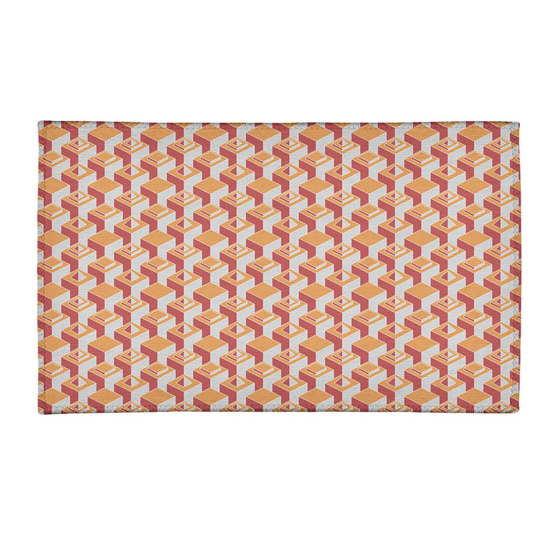Tapis de zone orange/rouge light skyscrapers, Rectangle 3 pi x 5 pi