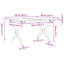 vidaXL Coffee Table X-Frame Solid Wood Pine and Steel-106215950
