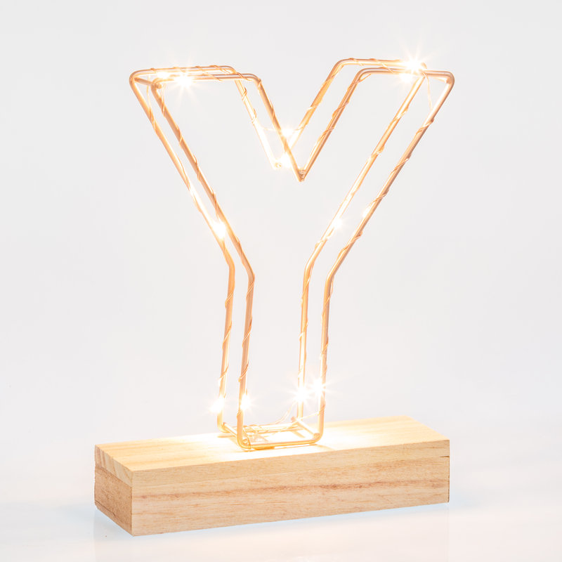 Light Up Letter  | Personalised Initial Copper Letter Light LED Alphabet Light Jim, Y