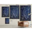 « illinois sketch map », reproduction d’impression sur toile tendue en bleu-20748904