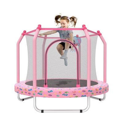 Trampoline for Kids Indoor & Outdoor Small Toddler Trampoline with Basketball Hoop