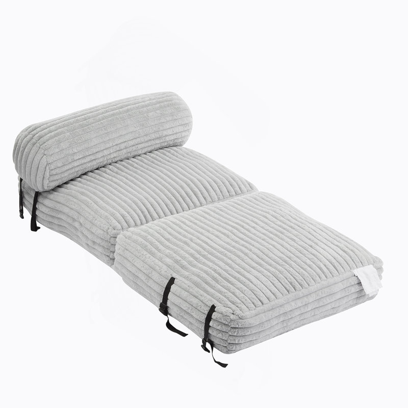Fauteuil à billes d'intérieur pliable, gris clair