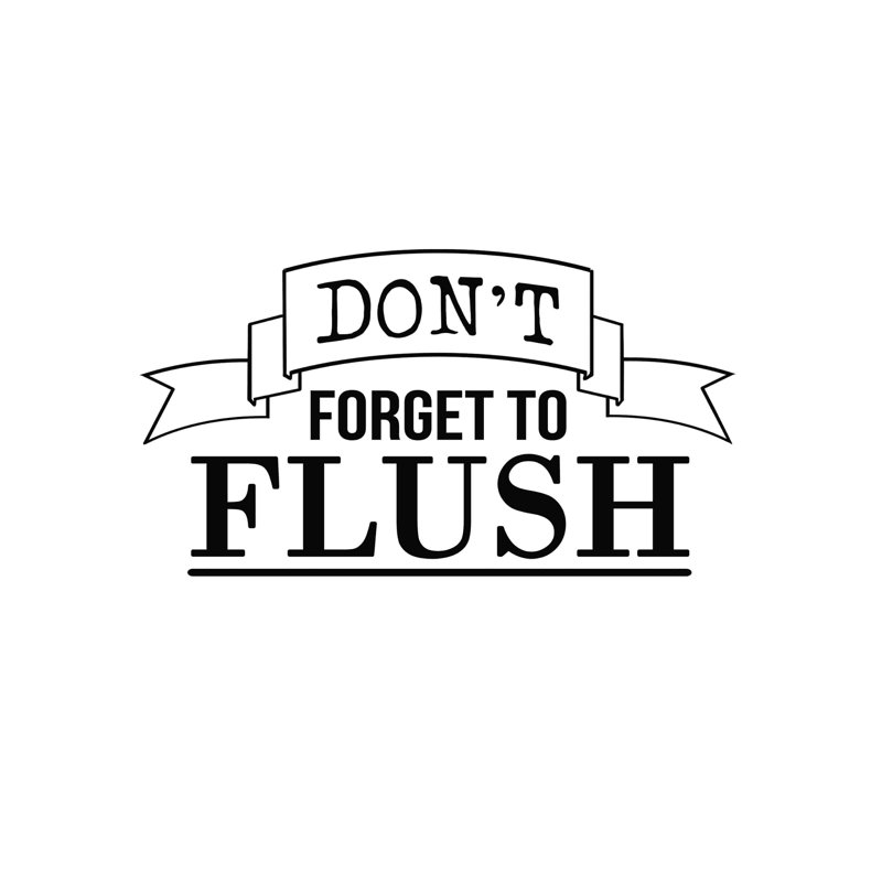 Forget To Flush No Script, H 12 po x l 12 po