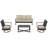 Patio Swivel Dining Chairs Set With Cushions-349376860