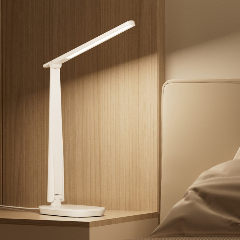 Honeywell LED Desk Lamp with Touch Control, 4 Color Modes, USB A/C Charging Ports & Adjustable Arm, White
