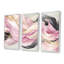 Ensemble de salon art mural abstrait rose et blanc captivant II-107213514-107213518