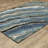 Roblyn Hand-made Wool Abstract Waves Blue/ Teal Area Rug-752452663