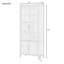 Impressionnante armoire de 90,6 po de hauteur avec placage en chêne et portes en verre, convenant à un bureau, un vestibule, un couloir, un salon, un vestibule-114223437