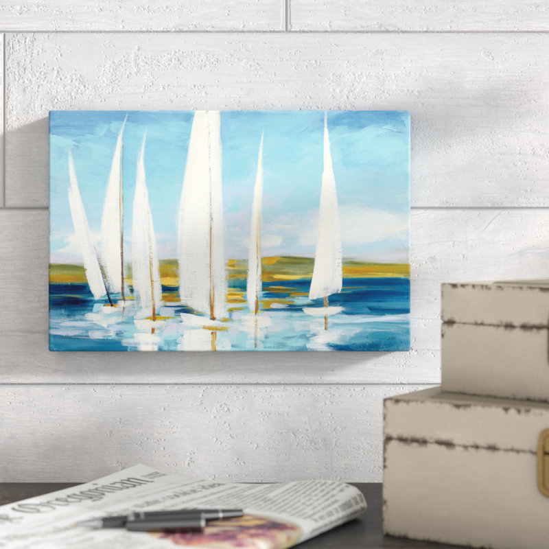 Horizon by Julia Purinton - Painting, 20cm H x 30cm W, Wrapped Canvas