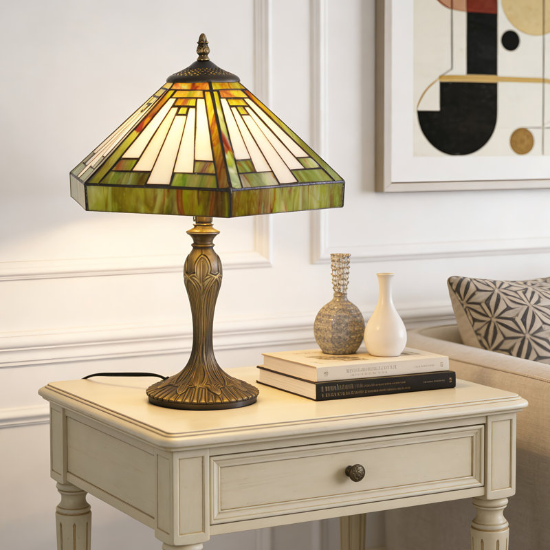 Lampe de table 15 po Tiffany pour salon de chambre à coucher