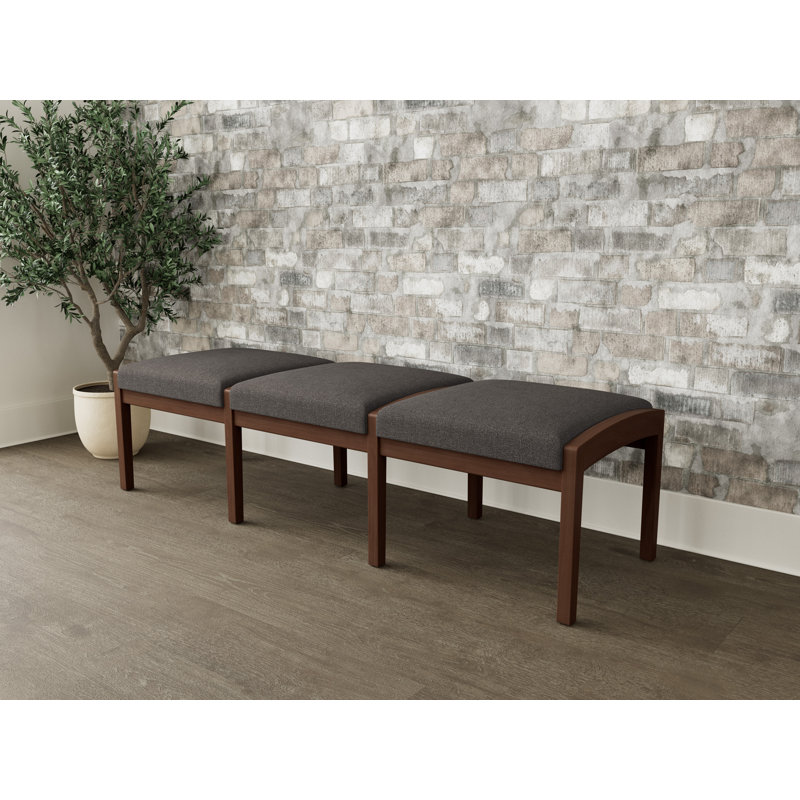 Banc en bois 3 places Lenox, Noyer Riftwood, Archetype Smoke