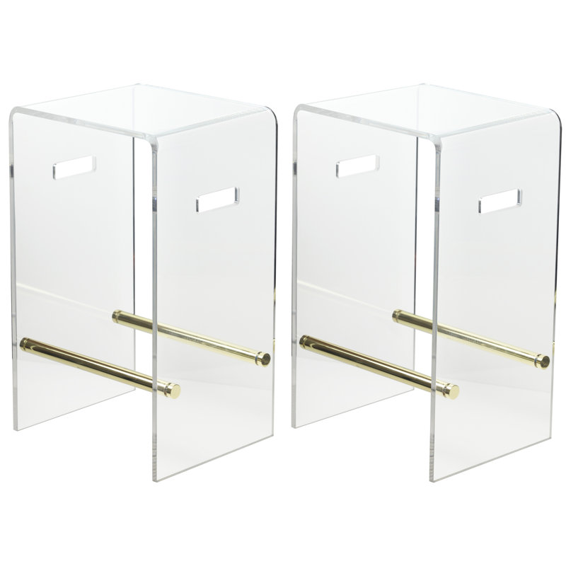 Tabouret de comptoir 23,75 po, Repose-pieds or