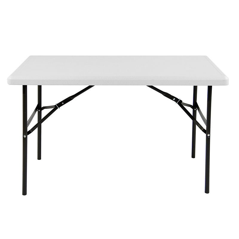 Table pliante portative en plastique, Granit platine, H 29 po x l 60 po x P 30 po