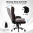 Executive Office Chair with Inflatable Lumbar Support Ergonomic Office Chair with Padded Armrests-820705647