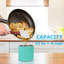 Bac à graisse en forme de bacon en céramique Blue Donuts avec crépine - bidon à graisse de style campagnard pour cuisine avec crépine, crépine amovible, bacs à huile 32 oz pour la cuisson, bac à graisse turquoise-58626452