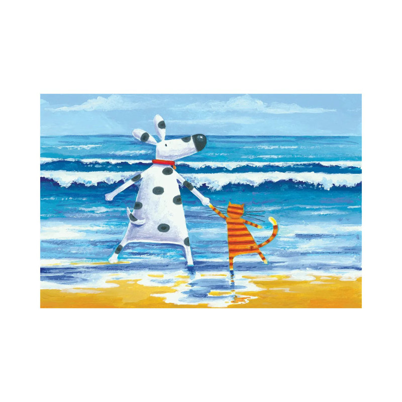 Duke & Sweetpea Love Paddling by Peter Adderley - Wrapped Canvas Gallery-Wrapped Canvas Giclée, 20.32 cm H x 30.48 cm W