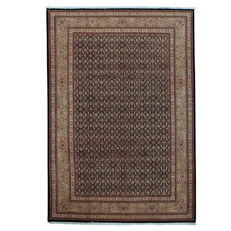 Wool Oriental Area Rug in Gold