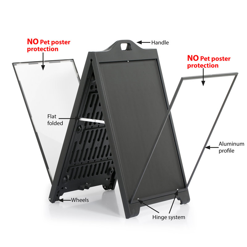 Plaque de protection Street SignPro sans housse de protection, Noir