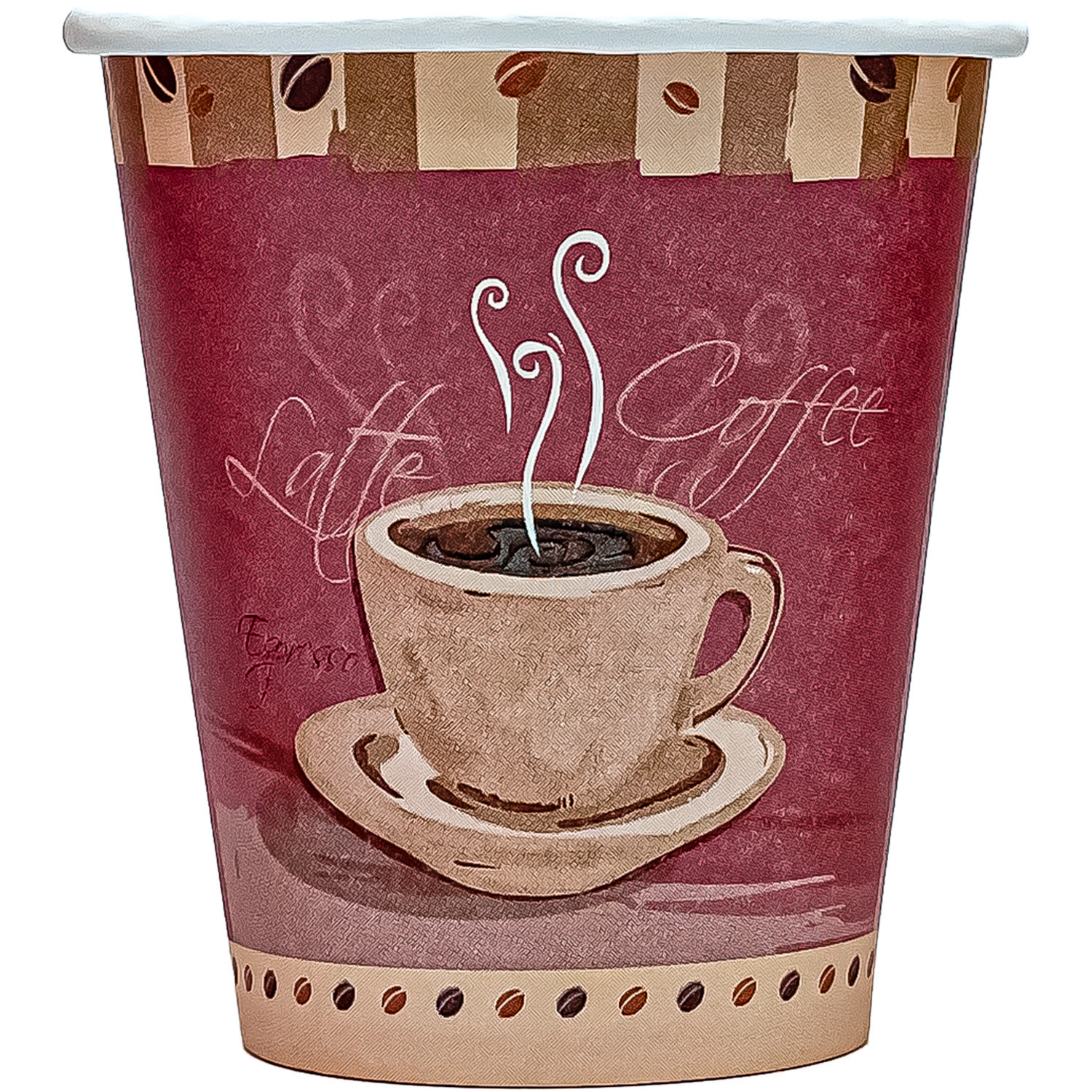 12oz Design Disposable Paper Coffee Cups – EcoQuality Store