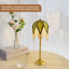 Lampe de table rétro avec abat-jour perlé, 3 températures de couleur, vert et or, style victorien