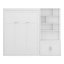 Armoire lit escamotable en bois pleine grandeur avec plusieurs tablettes de rangement